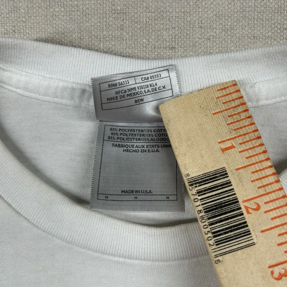 Vintage Nike Shirt Womens Medium‎ Run Center Check Swoosh Basic USA 90s